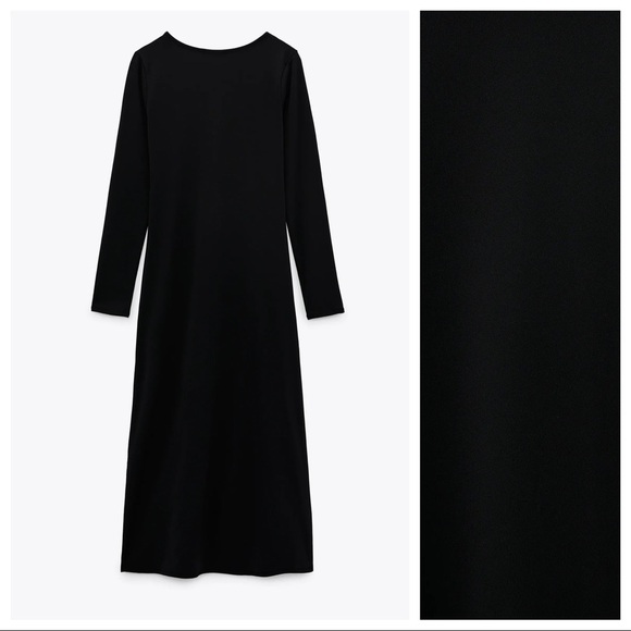 NWT. Zara Midi Dress with Ruffled Detail. Size S. - Picture 2 of 8